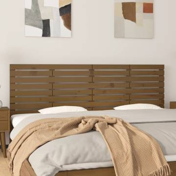 Honey Brown Wall Headboard - Solid Pine 206x3x63 cm