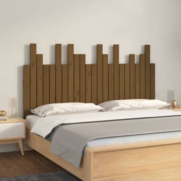 Wall Headboard Honey Brown - Elegant Solid Pine Design