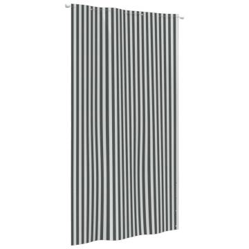 Balcony Screen Anthracite & White - 140x240 cm Oxford Fabric