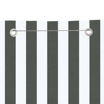 Balcony Screen Anthracite & White - 140x240 cm Oxford Fabric