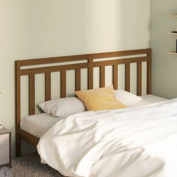 Stylish Honey Brown Bed Headboard - Solid Pine Wood 206x100 cm