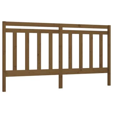 Stylish Honey Brown Bed Headboard - Solid Pine Wood 206x100 cm