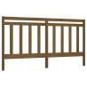 Stylish Honey Brown Bed Headboard - Solid Pine Wood 206x100 cm