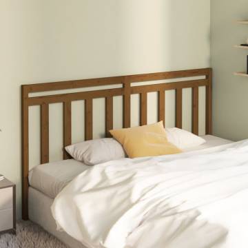 Stylish Honey Brown Bed Headboard - Solid Pine Wood 206x100 cm