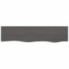 Wall Shelf Dark Brown - Solid Oak, 80x20x6 cm | HipoMarket