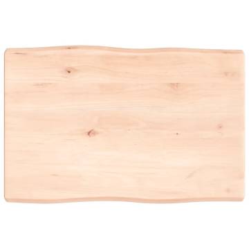 Untreated Solid Wood Table Top 60x40 cm – Live Edge Charm