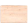 Untreated Solid Wood Table Top 60x40 cm – Live Edge Charm