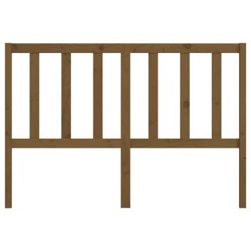 Stylish Honey Brown Bed Headboard - Solid Wood Pine 156x4x100 cm