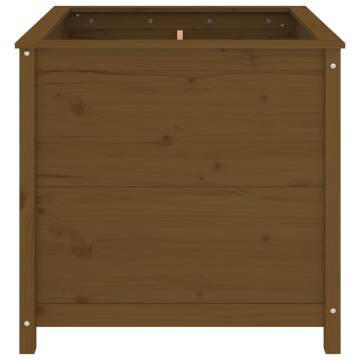 Garden Planter Honey Brown - Solid Pine 82.5x82.5x78 cm