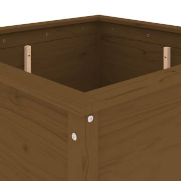 Garden Planter Honey Brown - Solid Pine 82.5x82.5x78 cm