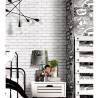 Noordwand Urban Friends & Coffee Bricks Wallpaper - Grey & White