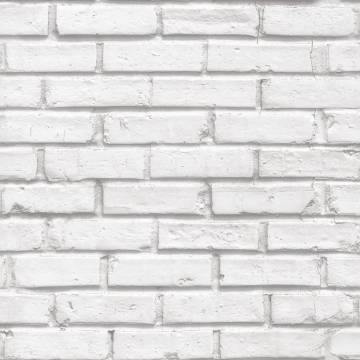 Noordwand Urban Friends & Coffee Bricks Wallpaper - Grey & White