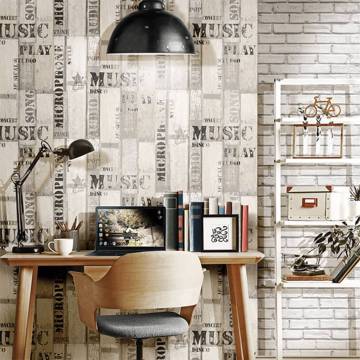 Noordwand Urban Friends & Coffee Bricks Wallpaper - Grey & White