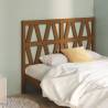 Stylish Honey Brown Pine Wood Bed Headboard - 126x4x100 cm