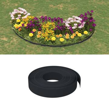 Garden Edging Black 10m x 10cm - Durable & Flexible Design