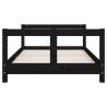 Kids Bed Frame Black 80x160 cm Solid Pine - Elegant Design