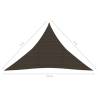 Sunshade Sail 4x4x5.8m Brown - 160 g/m² HDPE Protection