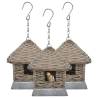 Handmade Wicker Bird Houses - 3 pcs | Hipomarket UK