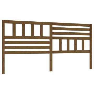 Stylish Honey Brown Bed Headboard | Solid Pine Wood - 186x4x100 cm