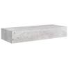 Wall-Mounted Drawer Shelf - Concrete Grey 60x23.5x10cm MDF