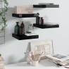 Floating Wall Shelves 4 pcs High Gloss Black 23x23.5x3.8 cm MDF Colour high gloss black Size 23 x 23.5 x 3.8 cm Quantity in Package 4 Number of Pieces 1 