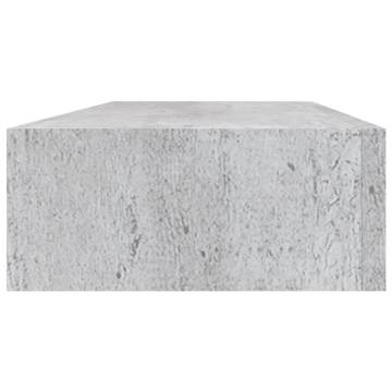 Wall-Mounted Drawer Shelf - Concrete Grey 60x23.5x10cm MDF