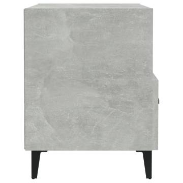 Stylish Bedside Cabinets - 2 pcs Concrete Grey Wood Design