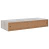 Wall-Mounted Drawer Shelf - Concrete Grey 60x23.5x10cm MDF