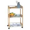 Excellent Houseware Kitchen Trolley - 3 Shelves Bamboo