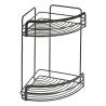 Metaltex 2-Tier Corner Douche Rack - Black | HipoMarket