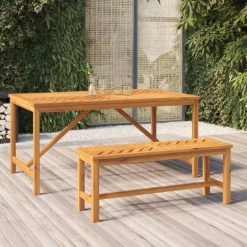 Garden Bench 110 cm Solid Wood Acacia - Stylish & Durable