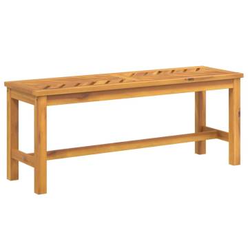 Garden Bench 110 cm Solid Wood Acacia - Stylish & Durable