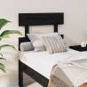 Bed Headboard Black 78.5x3x81 cm Solid Wood Pine Colour black Size 78.5 x 81 cm Quantity in Package 1 