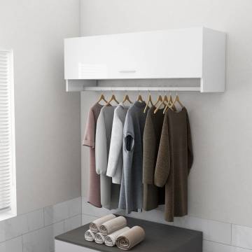 High Gloss White Wardrobe | Engineered Wood Storage Solution