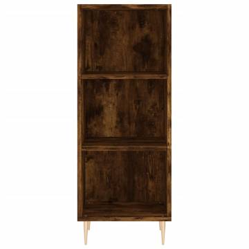 Elegant Highboard in Smoked Oak - 34.5x34x180 cm