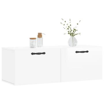 High Gloss White Wall Cabinet - 100x36.5 cm | HipoMarket