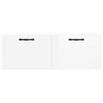 High Gloss White Wall Cabinet - 100x36.5 cm | HipoMarket