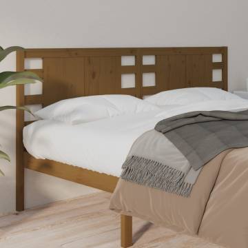 Headboard Honey Brown - Solid Pine Wood 126x4x100 cm