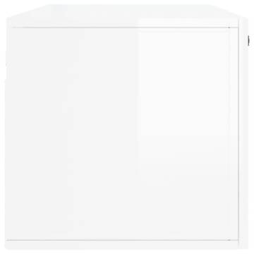 High Gloss White Wall Cabinet - 100x36.5 cm | HipoMarket