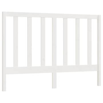 Stylish White Bed Headboard - 141x4x100 cm Solid Pine