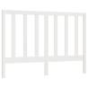 Stylish White Bed Headboard - 141x4x100 cm Solid Pine