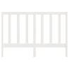 Stylish White Bed Headboard - 141x4x100 cm Solid Pine