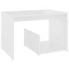 Stylish White Side Table - 59x36x38 cm Engineered Wood