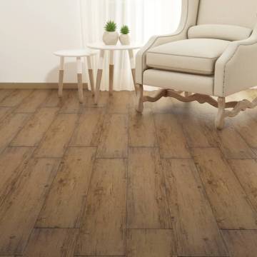 Non Self-adhesive PVC Flooring Planks - Walnut Brown 4.46 m²