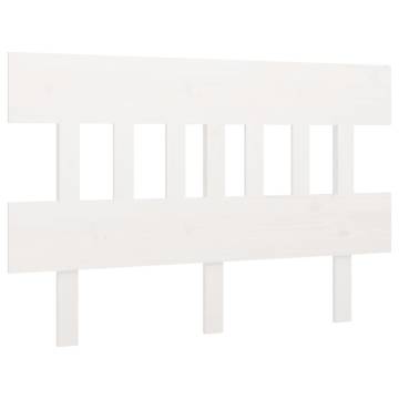 Stylish White Bed Headboard - Solid Pine Wood 153.5x3x81 cm