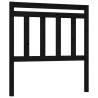 Stylish Black Wooden Bed Headboard - 81x4x100 cm Pine