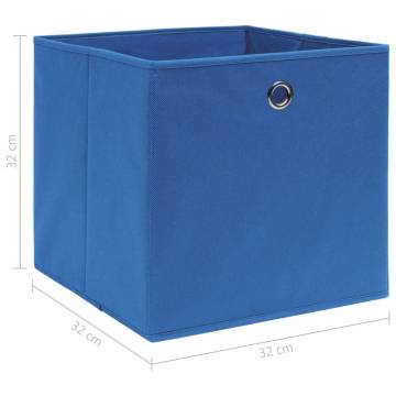 Storage Boxes 10 pcs Blue 32x32x32 cm - Durable & Foldable