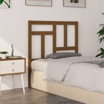 Stylish Solid Wood Pine Bed Headboard - Honey Brown 80.5x4x100 cm