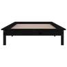 LED Bed Frame Black 75x190 cm - Stylish Solid Wood Design