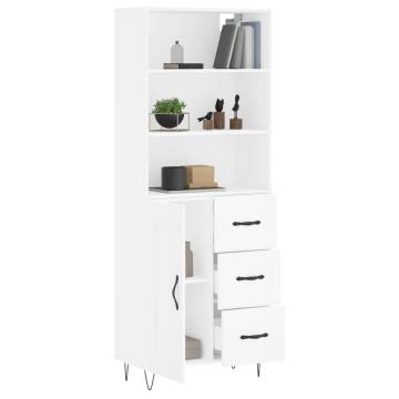 Stylish Highboard White 69.5x34x180 cm | Hipomarket UK